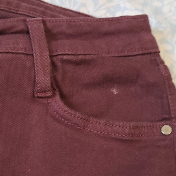 Burgundy Ada Skinny Jeans - Picture 3 of 9